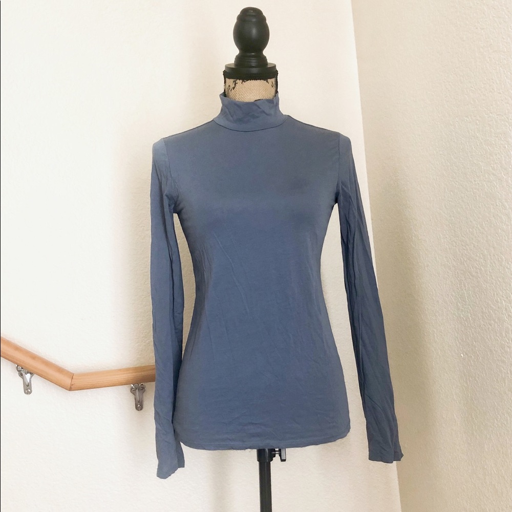 Everlane blue turtleneck long sleeve